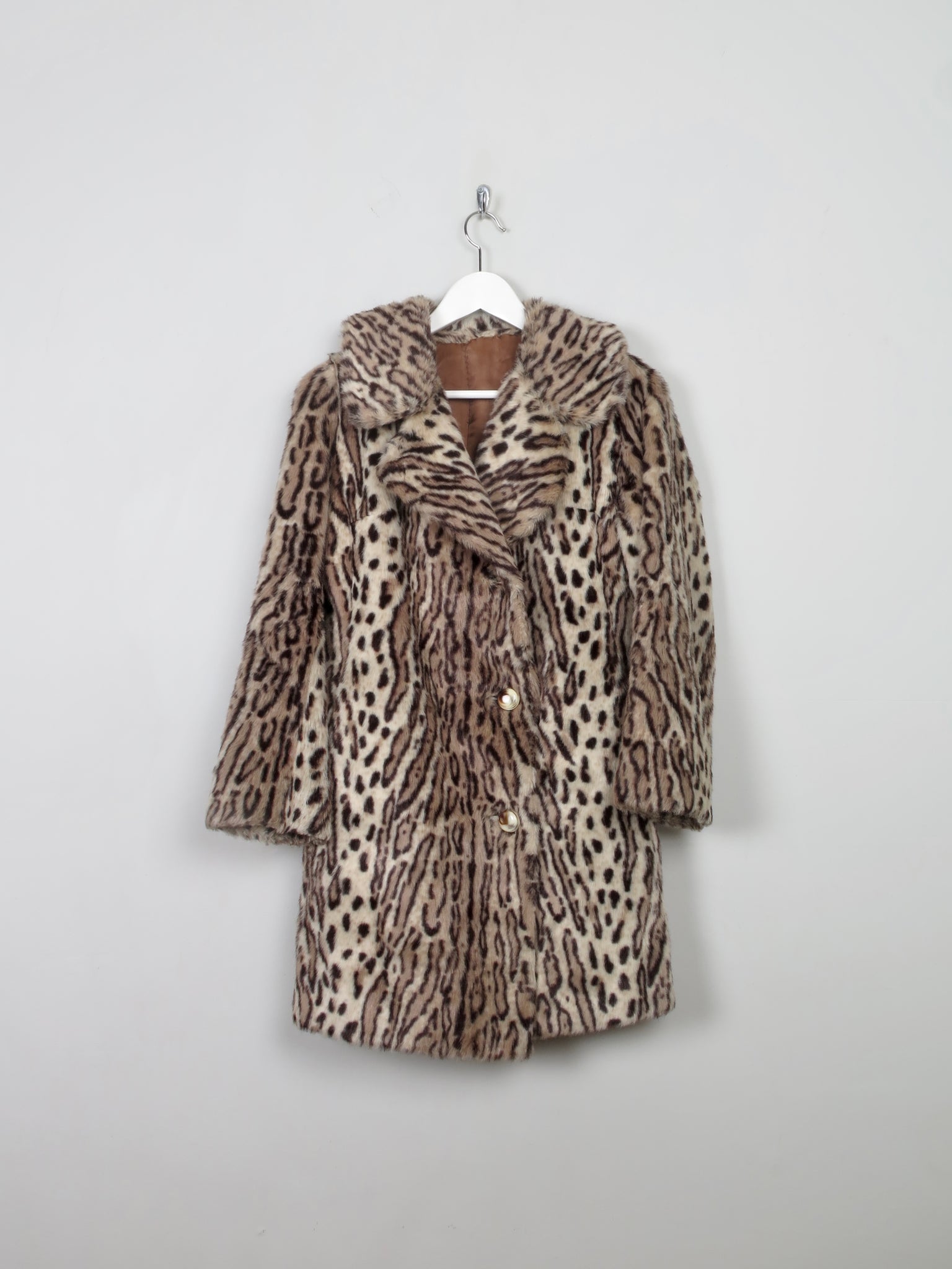 Women's Classic Vintage Leopard Print Faux Fur XS/S