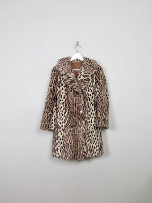 Women's Classic Vintage Leopard Print Faux Fur XS/S