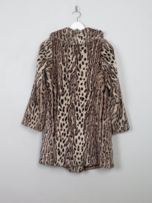 Women's Classic Vintage Leopard Print Faux Fur XS/S