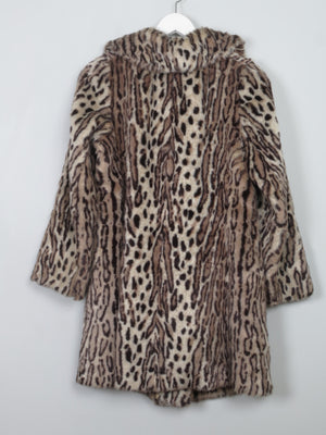 Women's Classic Vintage Leopard Print Faux Fur XS/S