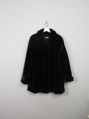 Women's Vintage Black Faux Fur M