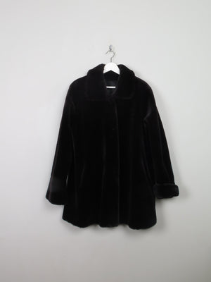 Women's Vintage Black Faux Fur M