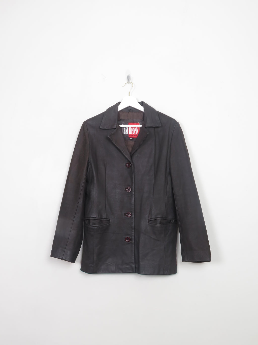 Women's Vintage Brown Leather Waxed Jacket S