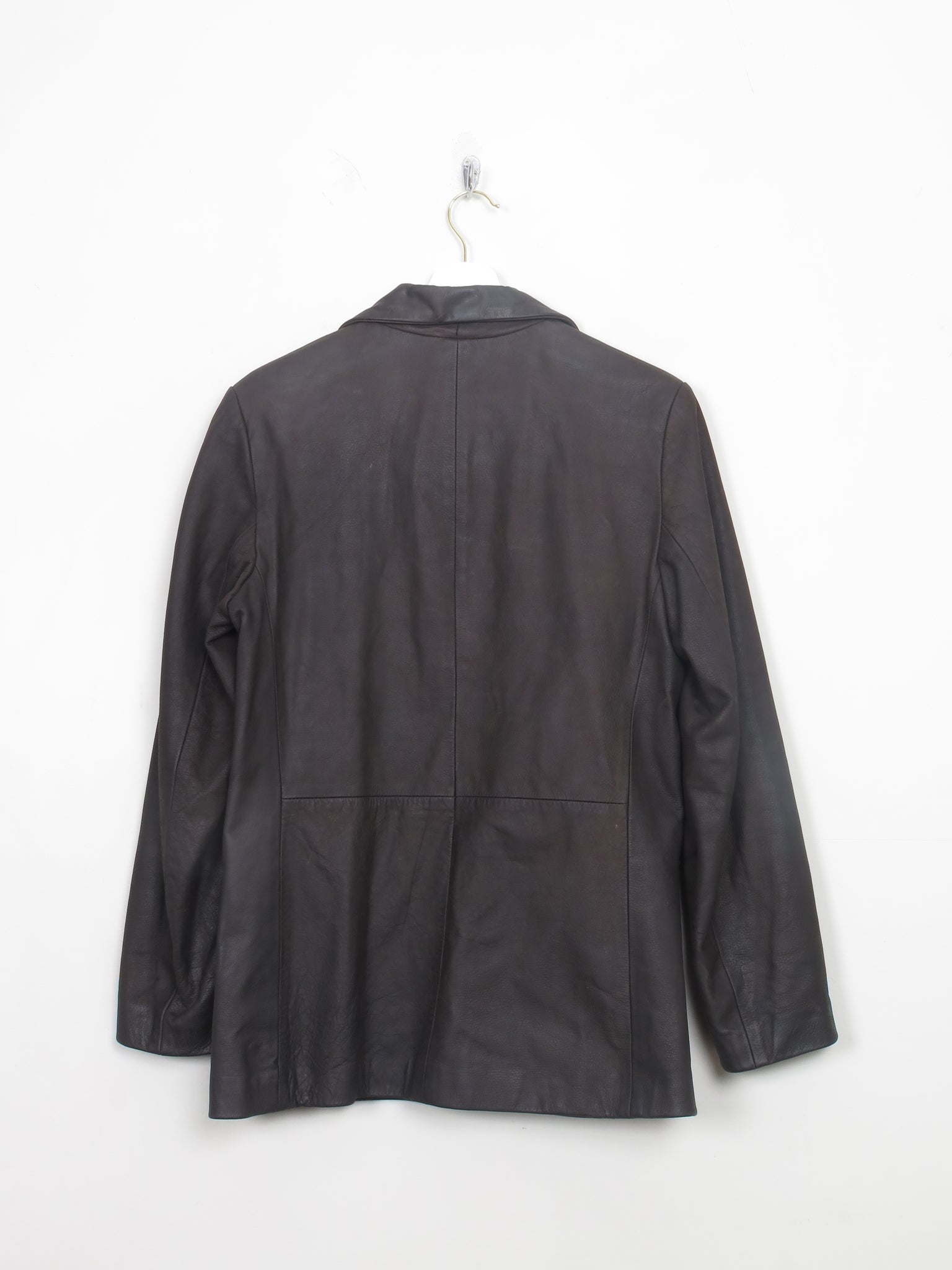 Women's Vintage Brown Leather Waxed Jacket S