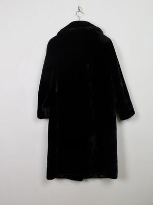 Women’s  Vintage Black Faux Fur Coat M