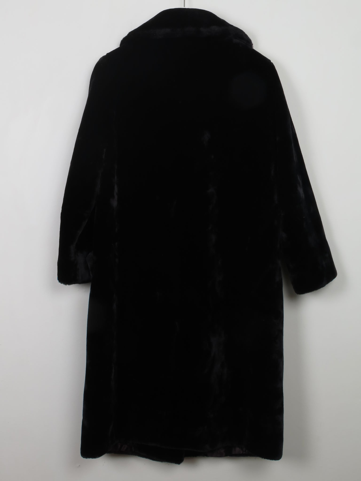 Women’s  Vintage Black Faux Fur Coat M