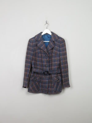 Women's Vintage Tweed Jacket With Belt M