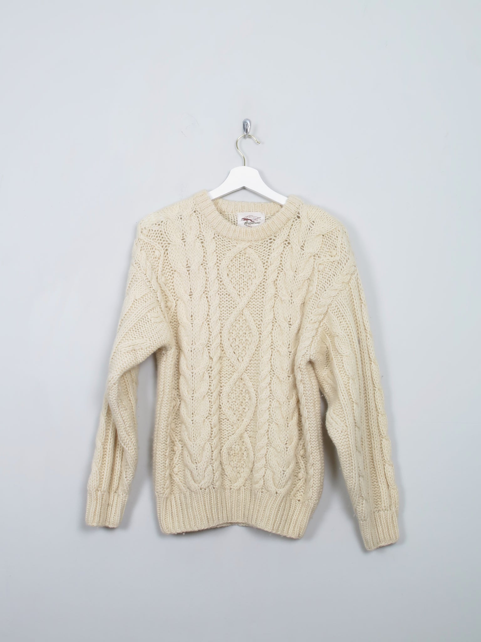 Women's Vintage Aran Cream Jumper S/M