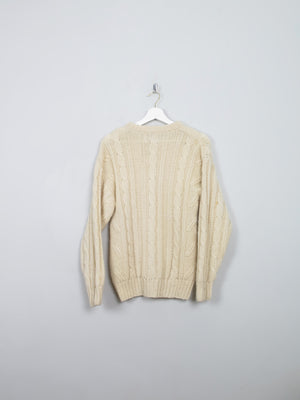 Women's Vintage Aran Cream Jumper S/M