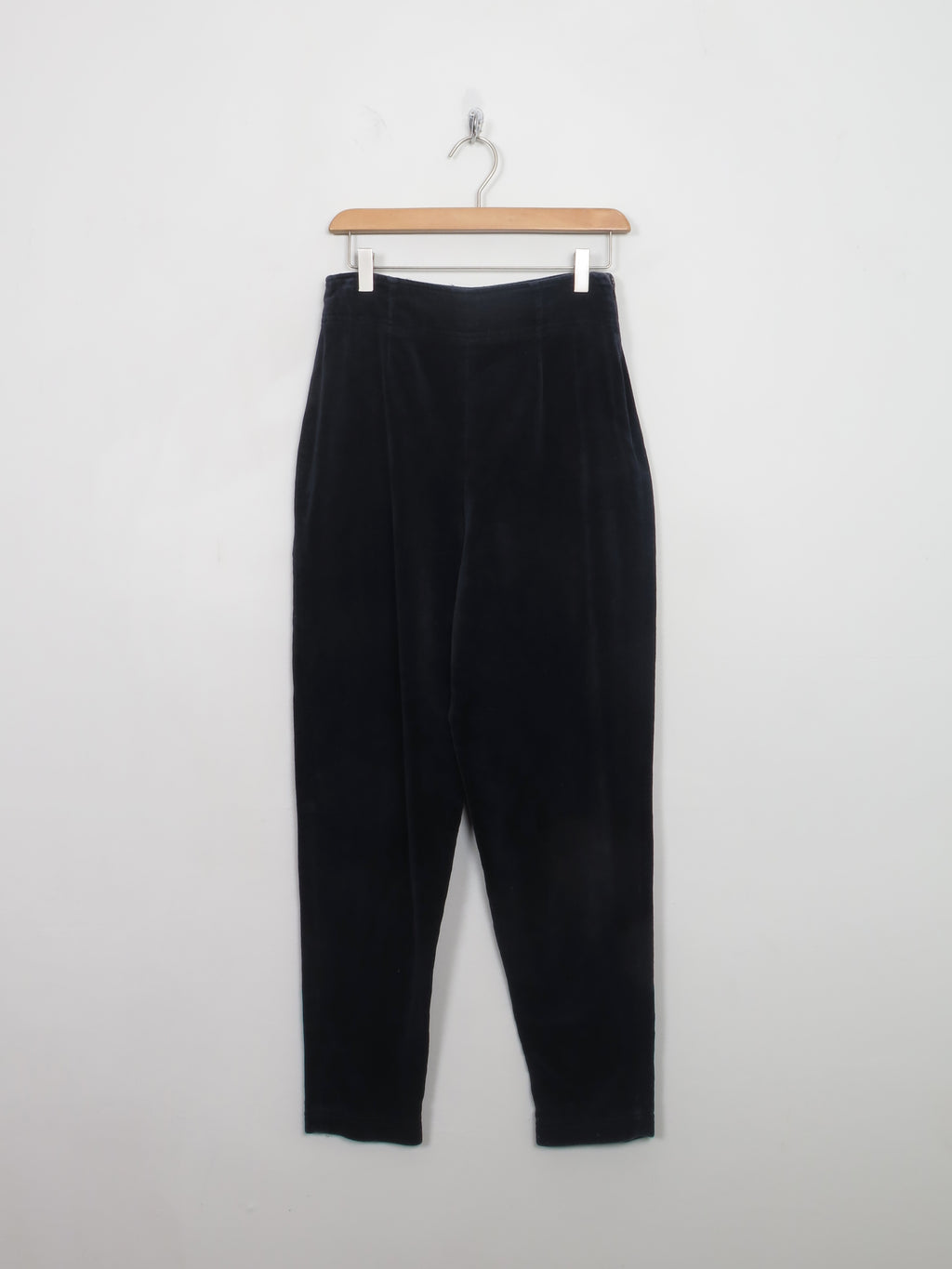 Women's Vintage Black Velvet Trousers 27" W