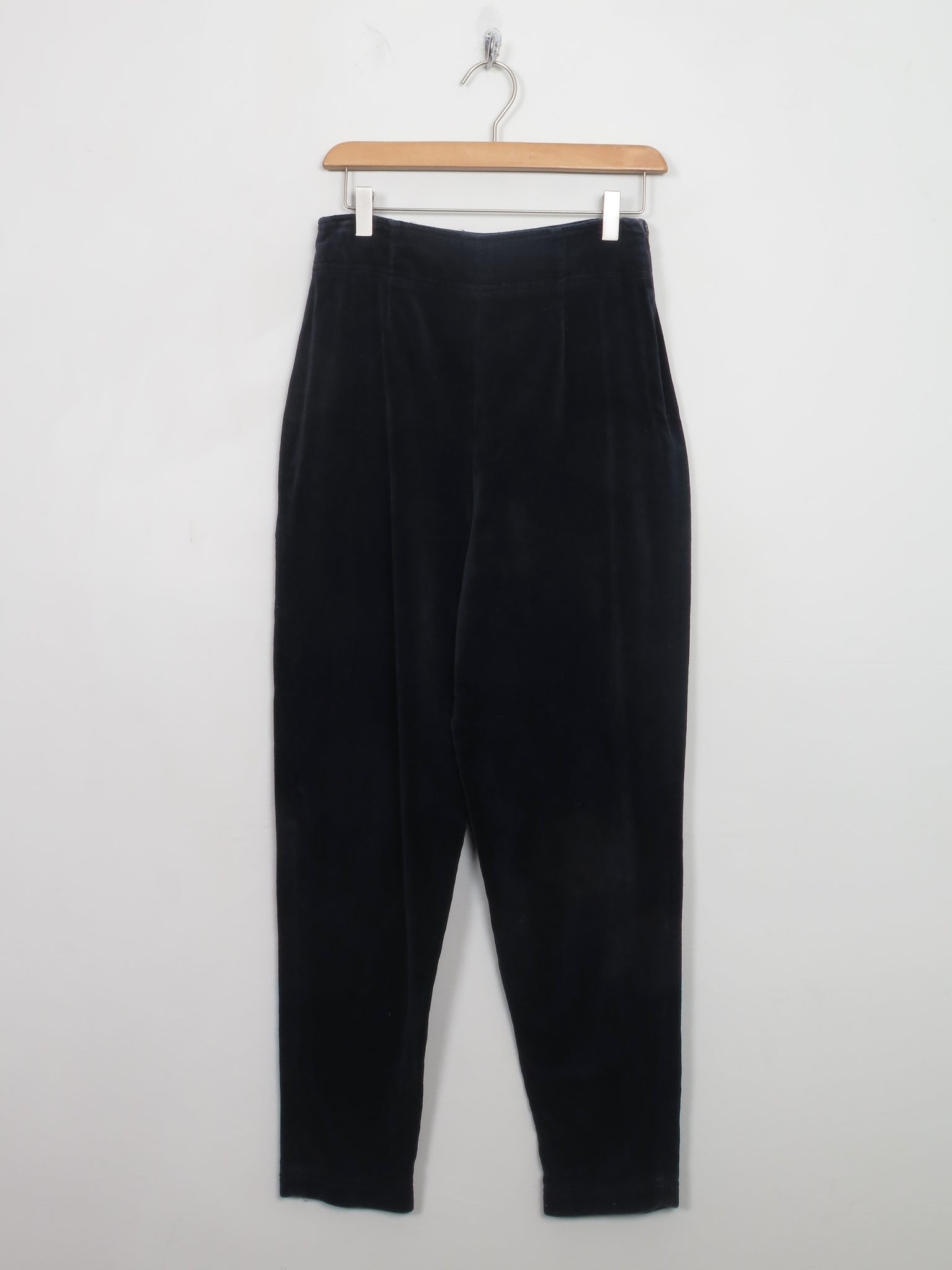 Women's Vintage Black Velvet Trousers 27" W