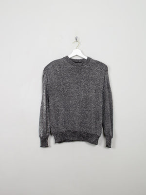 Women's Vintage Silver Lurex Jumper S/M