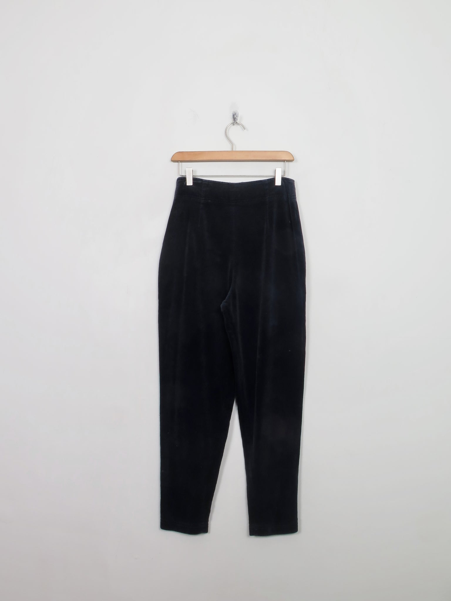 Women's Vintage Black Velvet Trousers 27" W