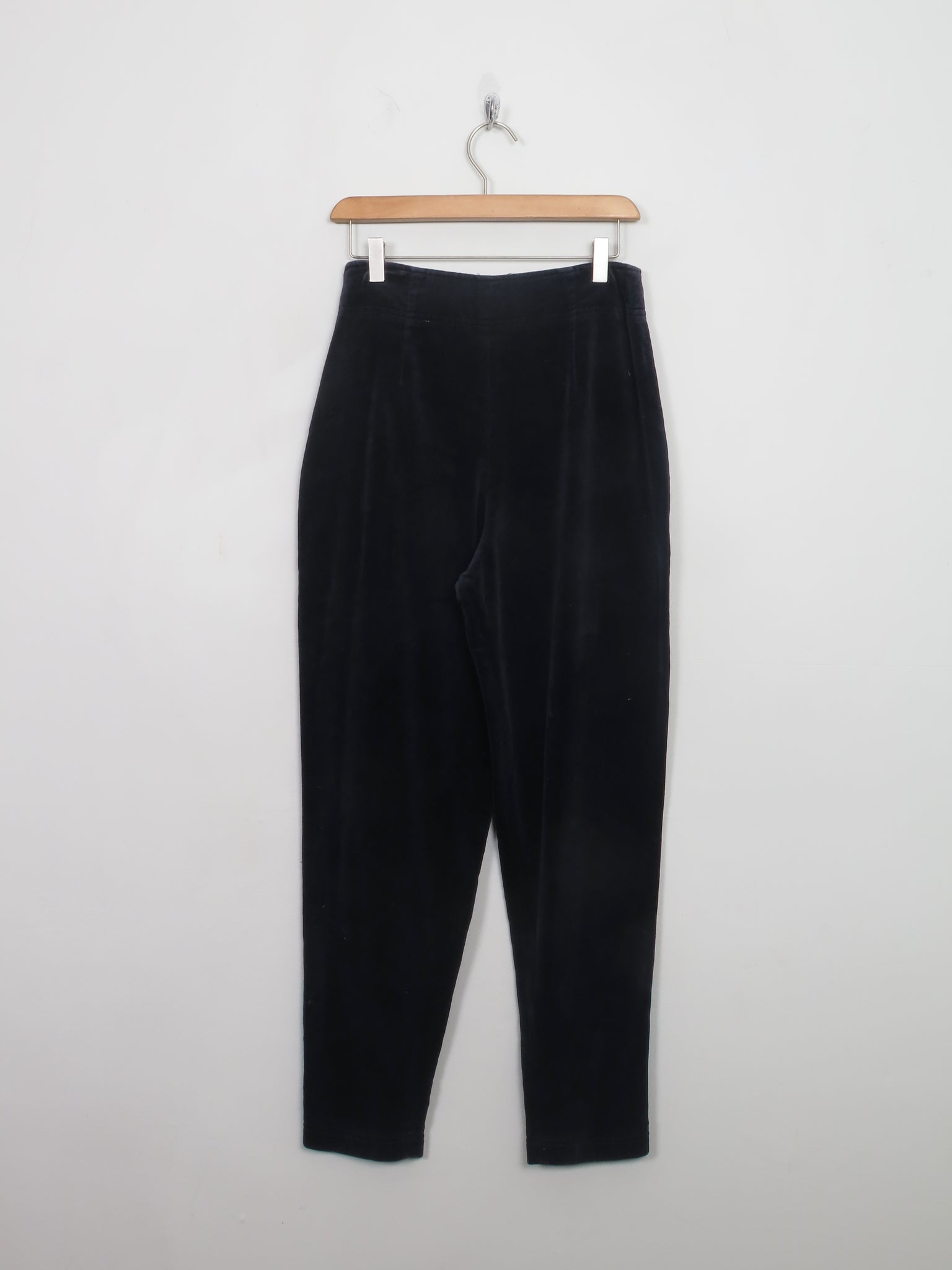 Women's Vintage Black Velvet Trousers 27" W