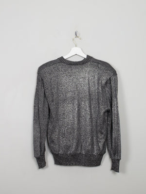 Women's Vintage Silver Lurex Jumper S/M