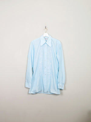 Men's Vintage Blue Embroidered Shirt S/M