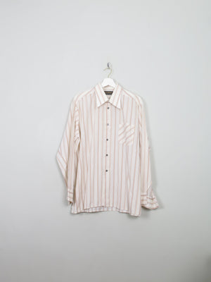 Men's Vintage Striped 1970s Shirt XL