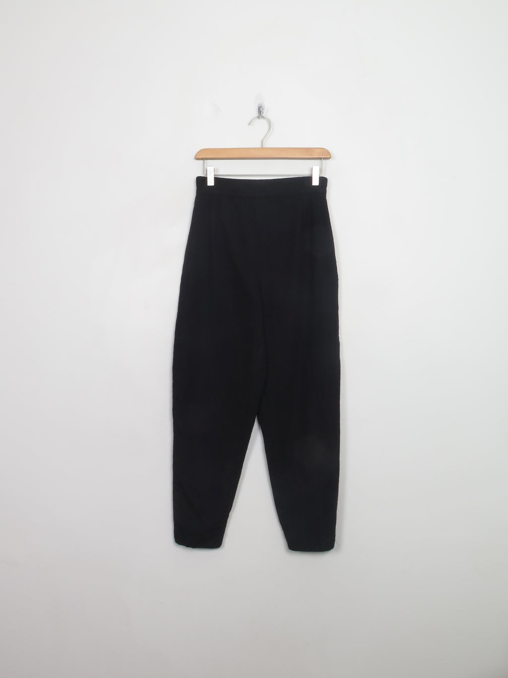 Women's Vintage Wool Black Chinatown Trousers 26" W