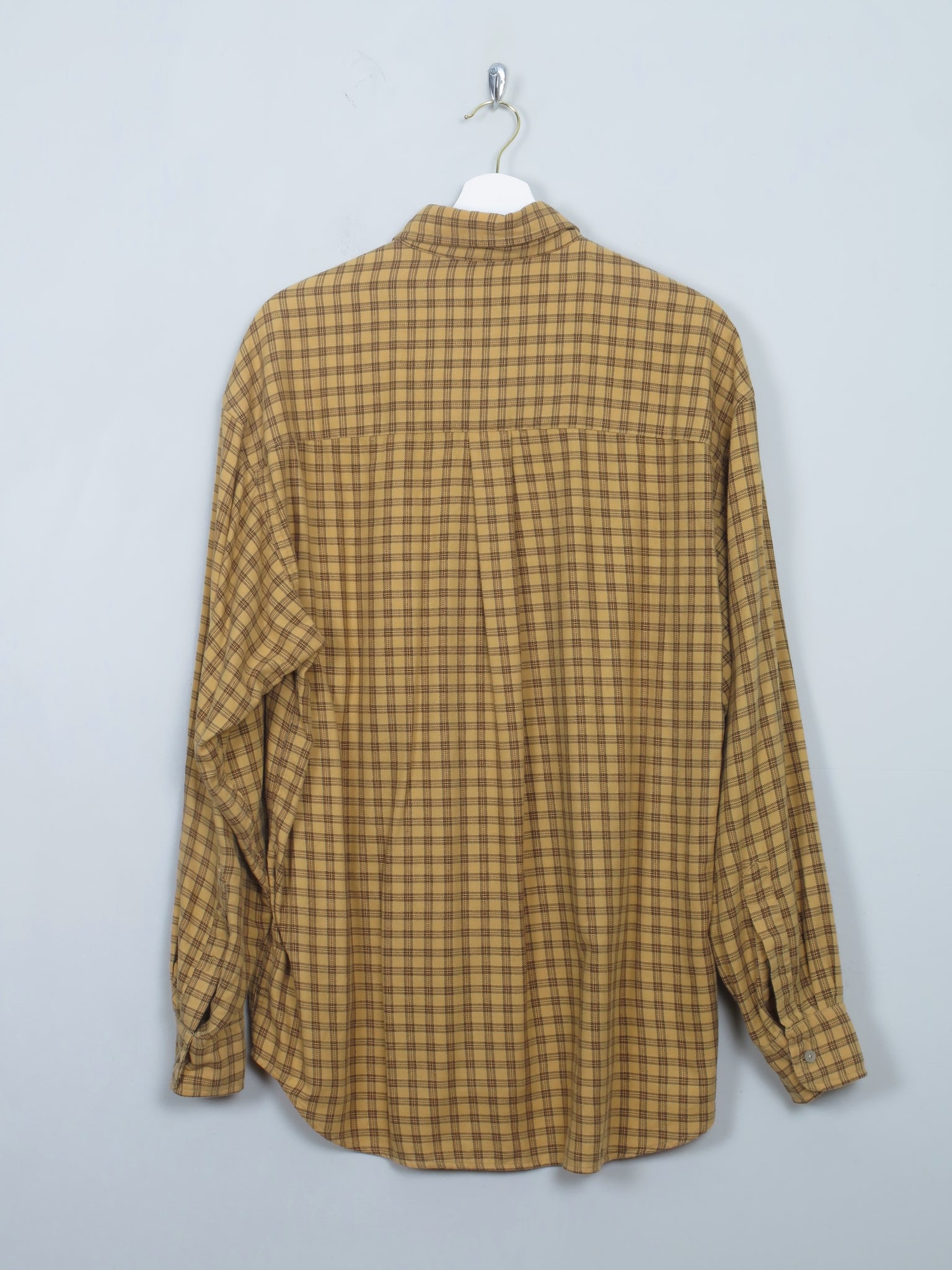 Men's Vintage Mustard Haggar Flannel Shirt L