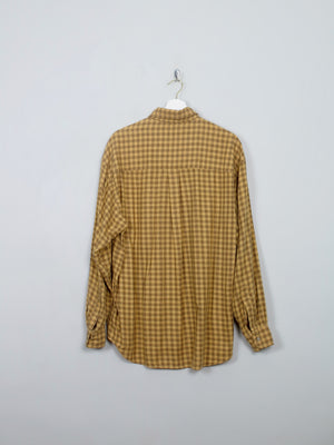 Men's Vintage Mustard Haggar Flannel Shirt L