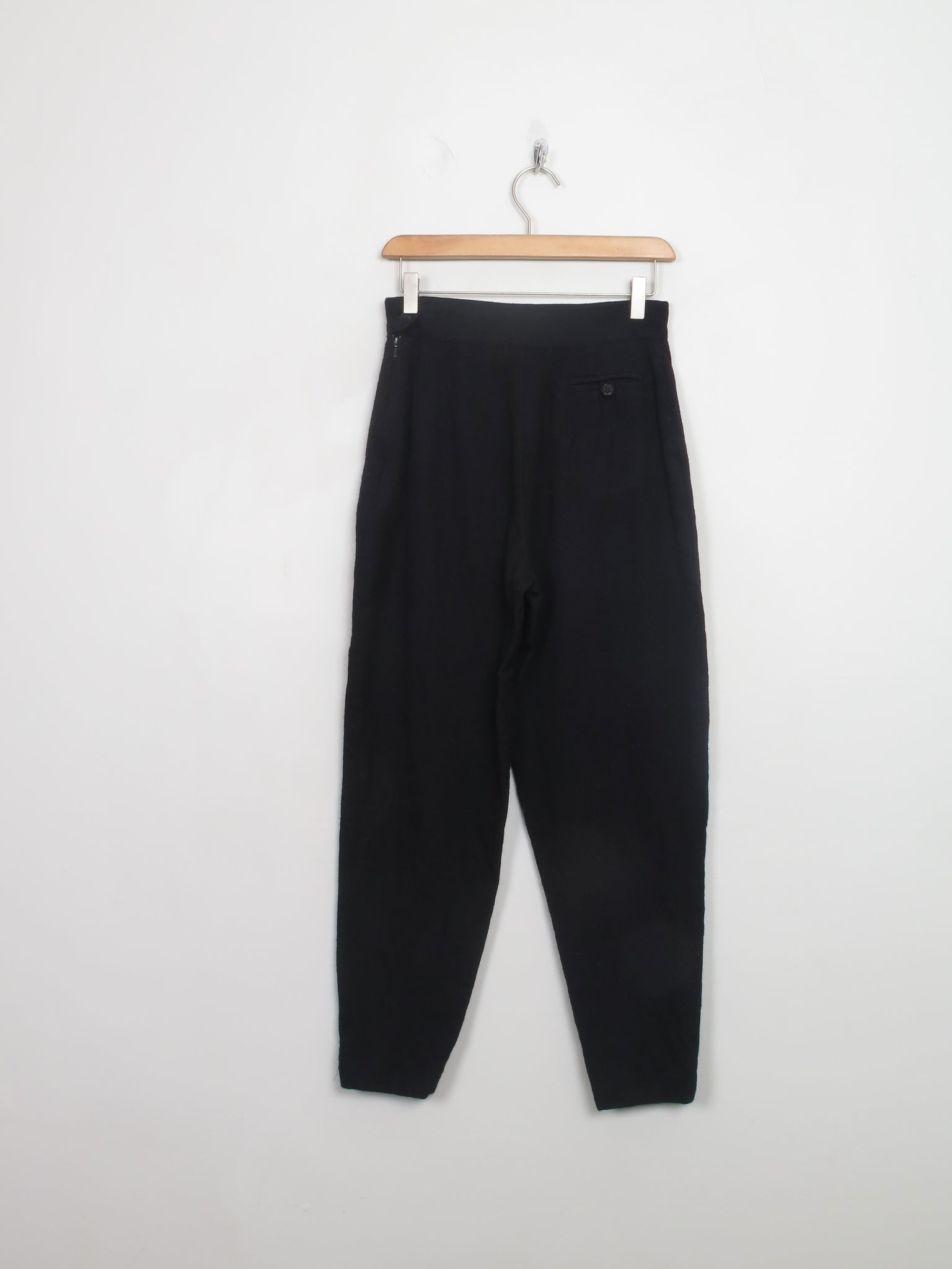Women's Vintage Wool Black Chinatown Trousers 26" W