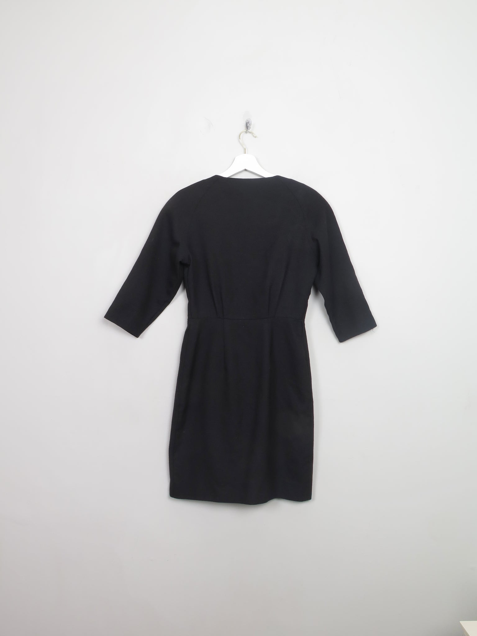 Vintage Black 80s Long Sleeved Dress 6/8