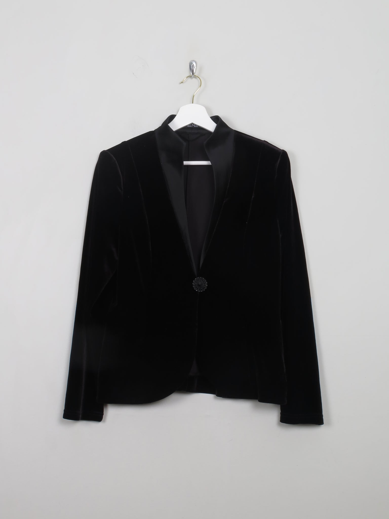 Women's Vintage Black Vera Mont Velvet Jacket S/M