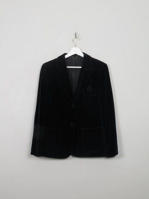 Women's Vintage Black Velvet Jacket S/M