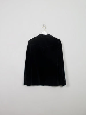 Women's Vintage Black Velvet Jacket S/M