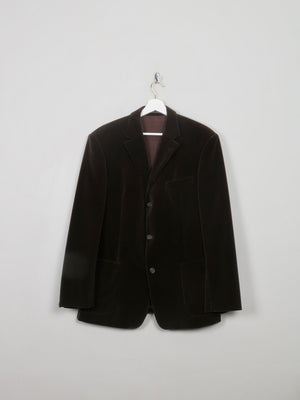 Men's Vintage Brown Velvet Jacket L