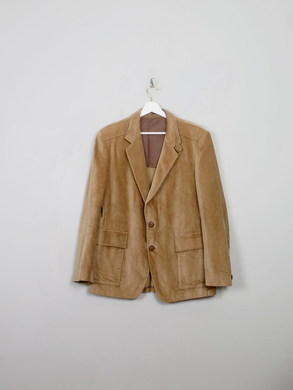 Men's Vintage 1970s Corduroy Tan Jacket M