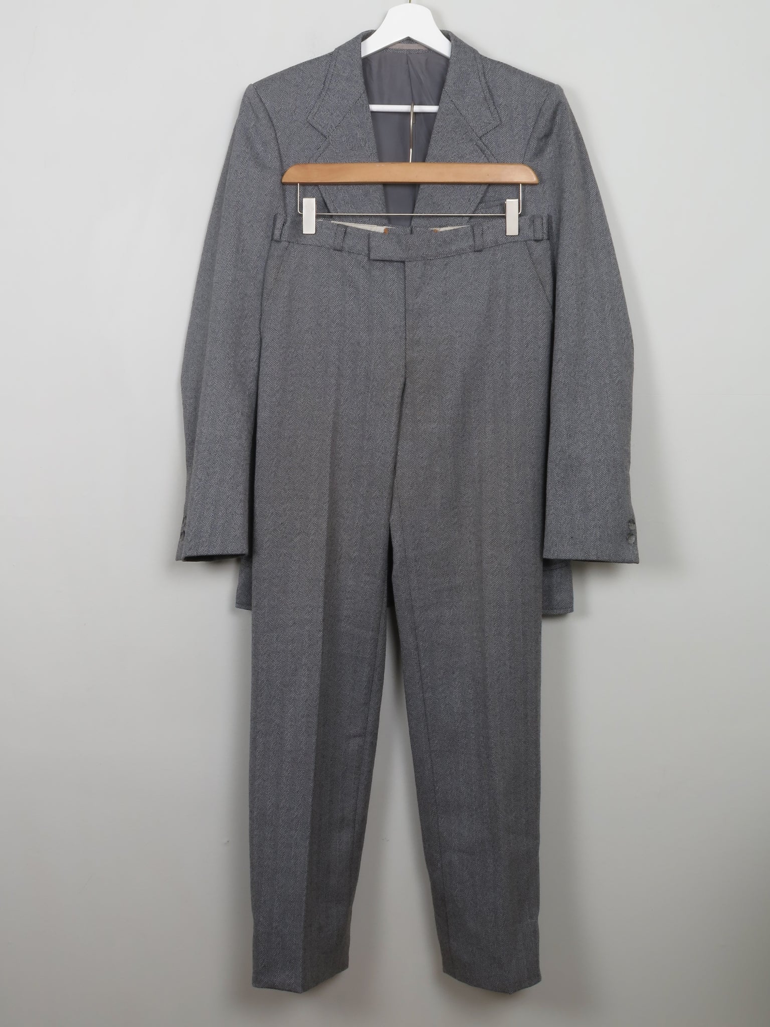 Men's Vintage Grey Tweed Style Suit XS 36"