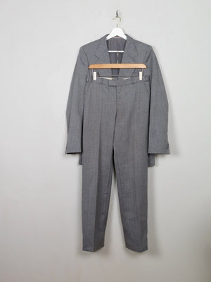 Men's Vintage Grey Tweed Style Suit XS 36"