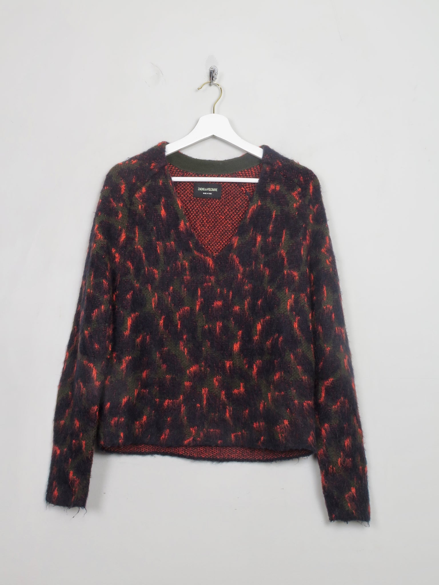 Women's Leopard Print Zadig & Voltaire V-Neck Jumper S