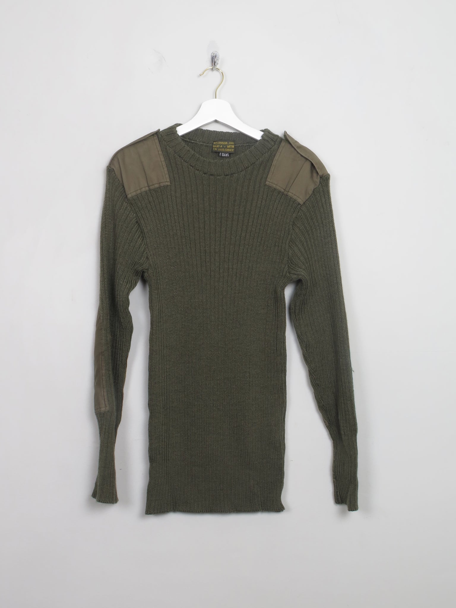 Men's Vintage Green Army Jumper L