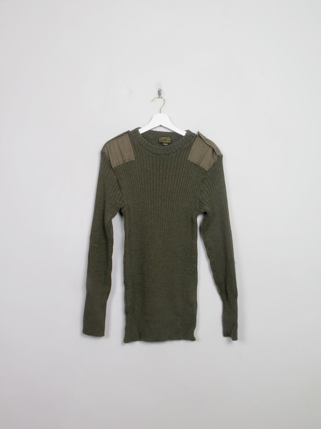Men's Vintage Green Army Jumper L
