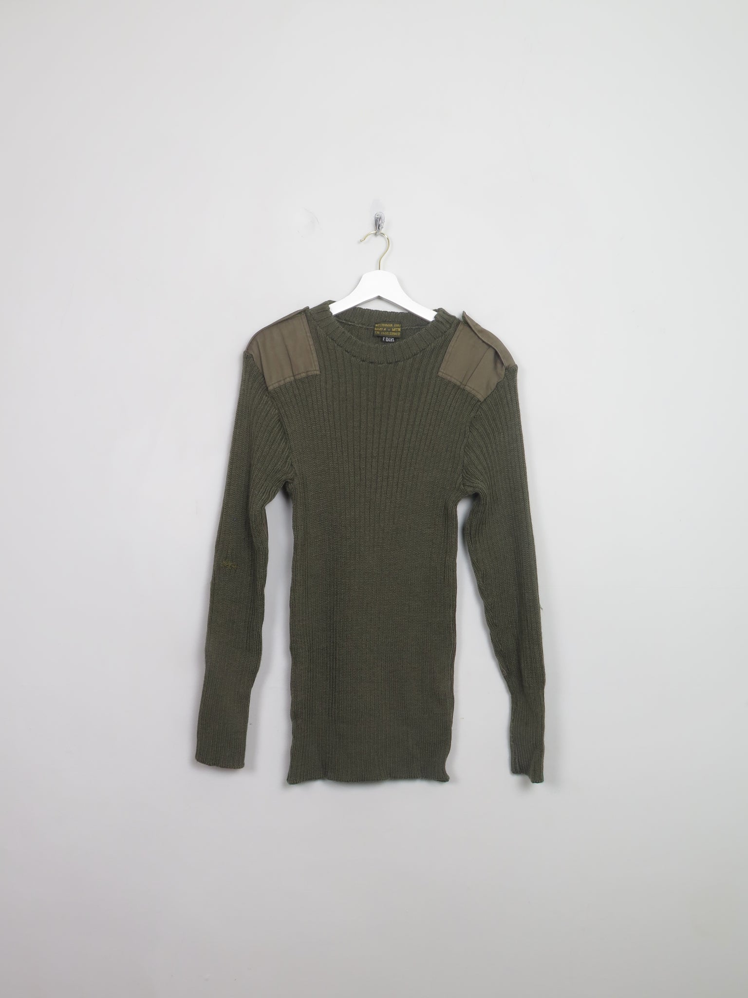 Men's Vintage Green Army Jumper L
