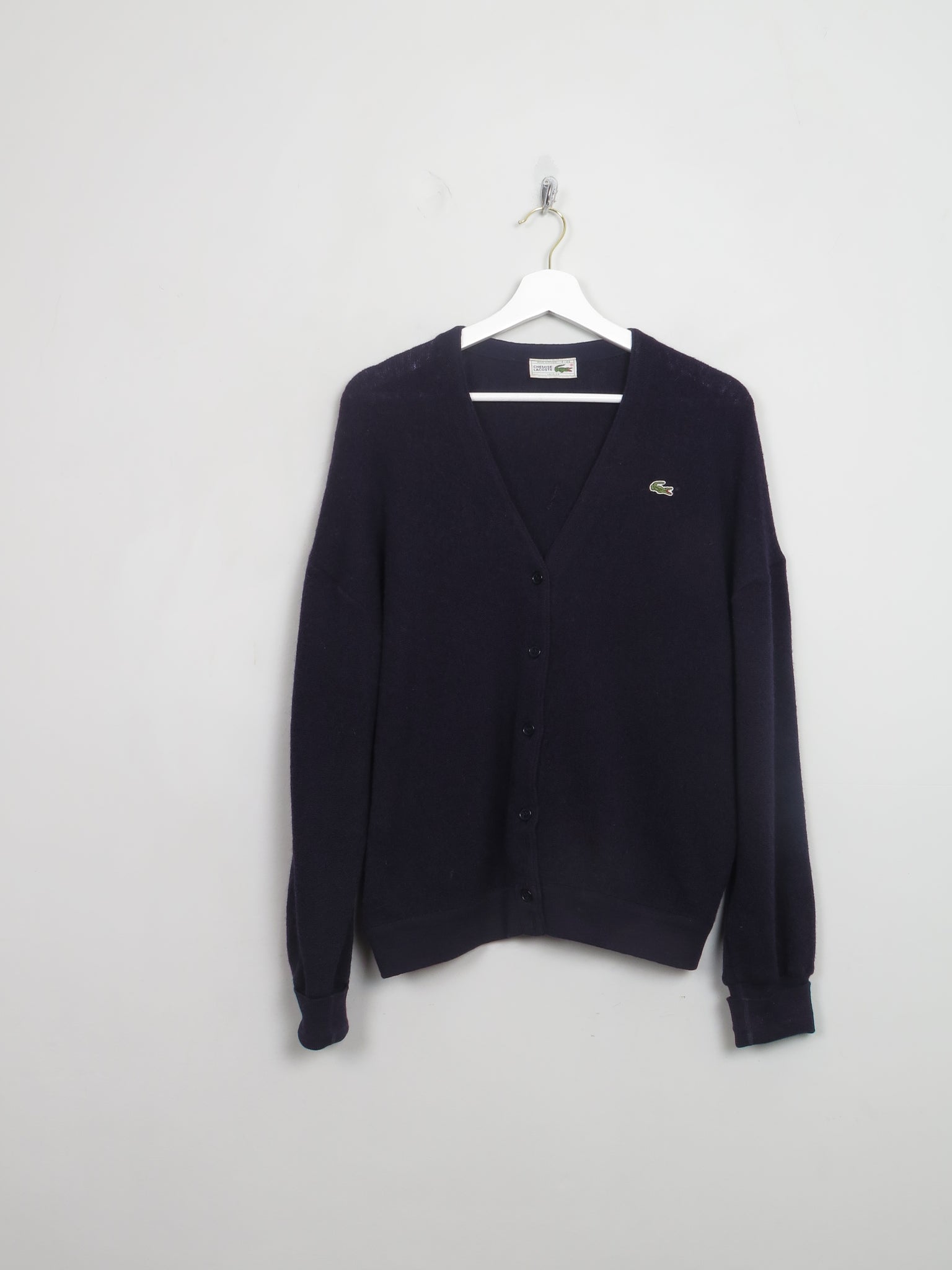 Women's Vintage Navy Lacoste Cardigan M