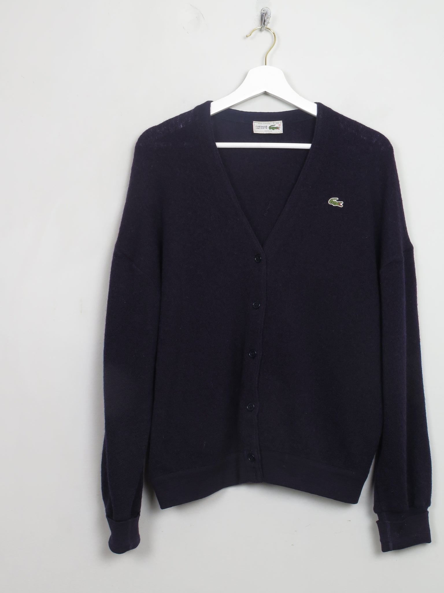 Women's Vintage Navy Lacoste Cardigan M