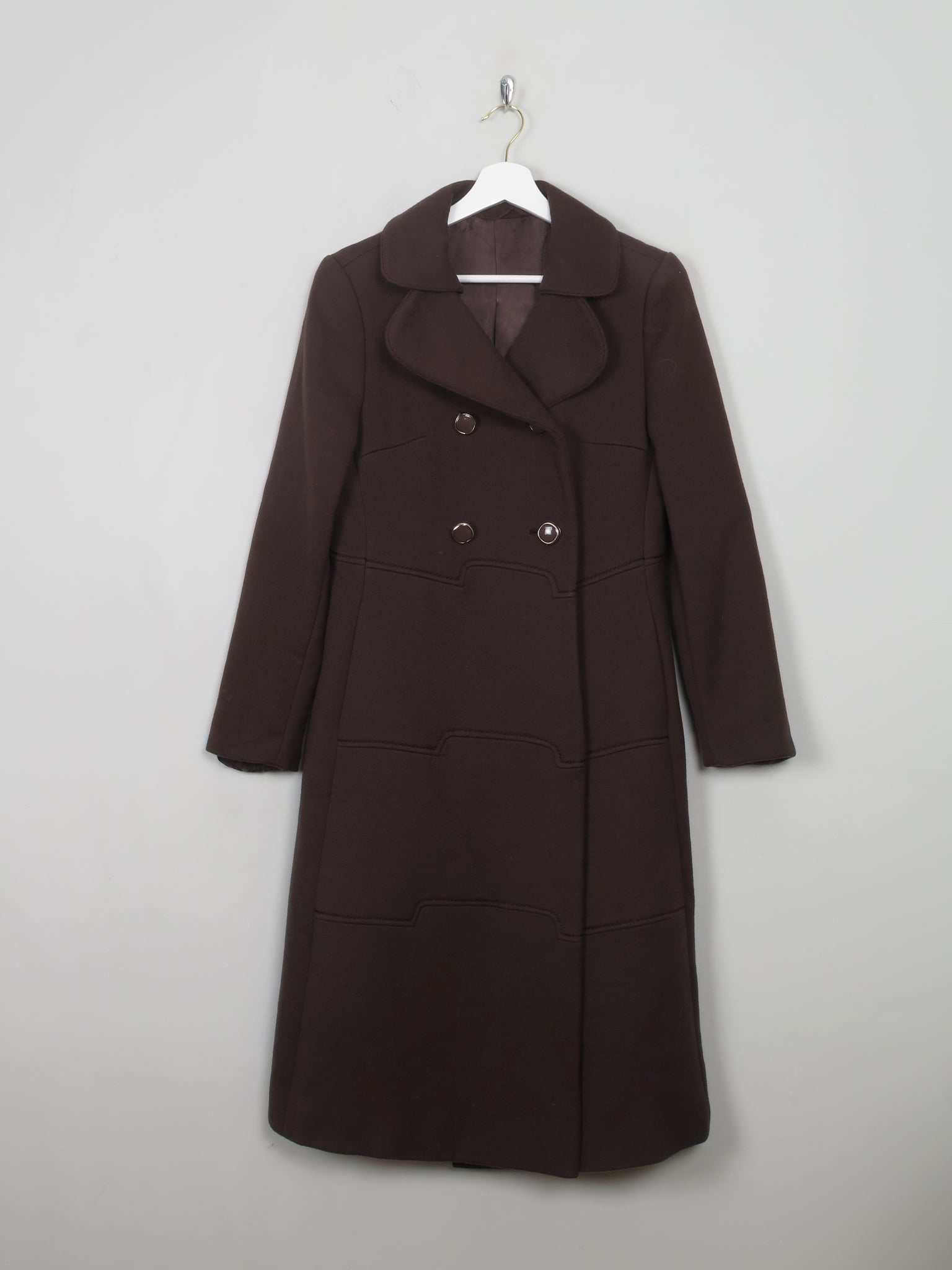 Women's Brown Vintage 60's/70s Wool Coat 10/ small 12