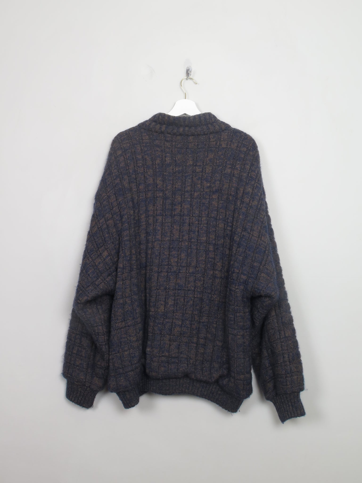 Men's Vintage Green & Blue Wool Cardigan XL/XXL