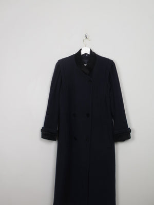 Women's Vintage Navy Wool Coat M