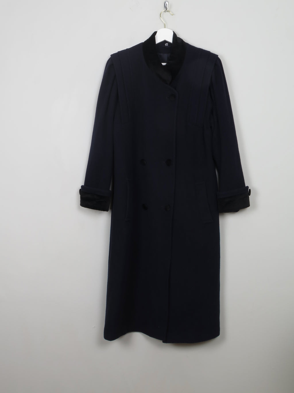 Women's Vintage Navy Wool Coat M