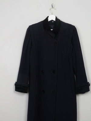 Women's Vintage Navy Wool Coat M