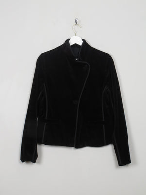 Women's Black Velvet Fitted Jacket XS/S