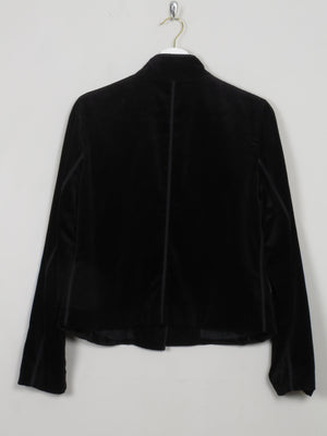 Women's Black Velvet Fitted Jacket XS/S