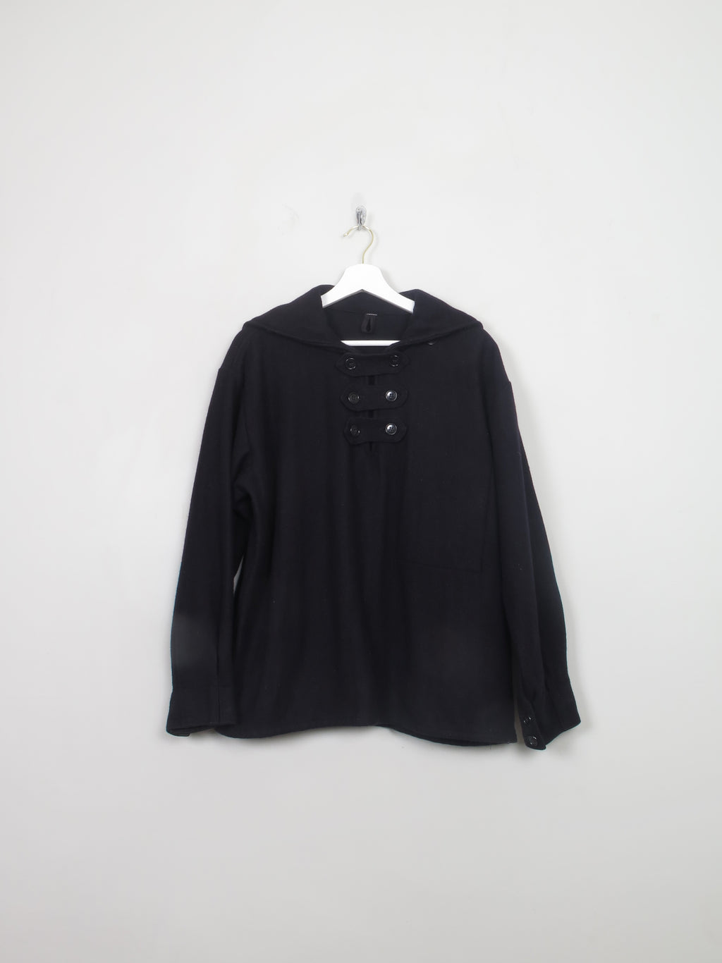 Men's Vintage Navy Wool Sailor Smock Jacket M