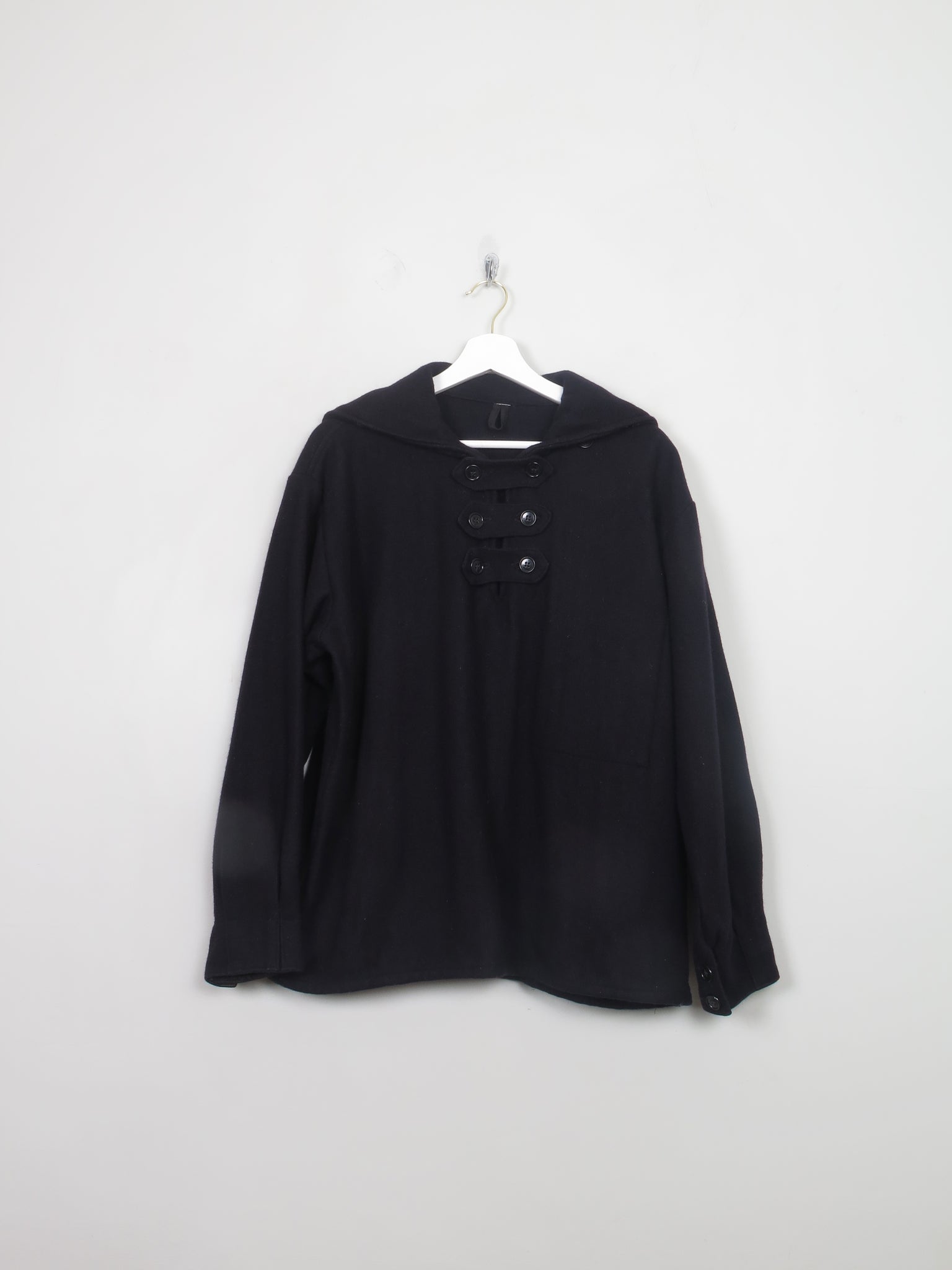 Men's Vintage Navy Wool Sailor Smock Jacket M