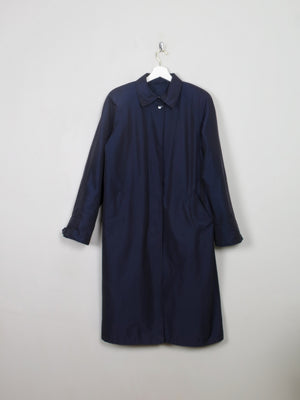 Women's Vintage Navy Two Tone Trench Coat S-L