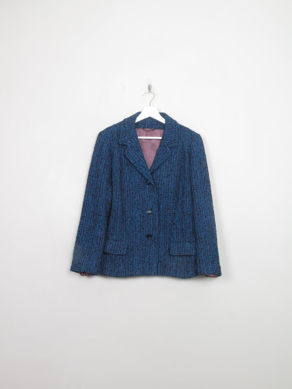 Women's Vintage Blue Tweed Jacket S/M